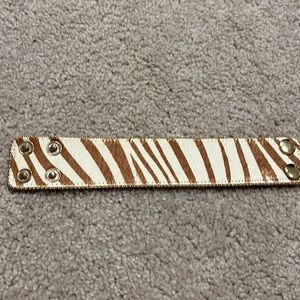 Animal print soft cuff bracelet